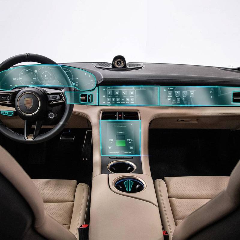 KUNQING Kfz-Schutzfolie für Mittelkonsole Armaturenbrett aus TPU, für Porsche Taycan 2020 von KUNQING
