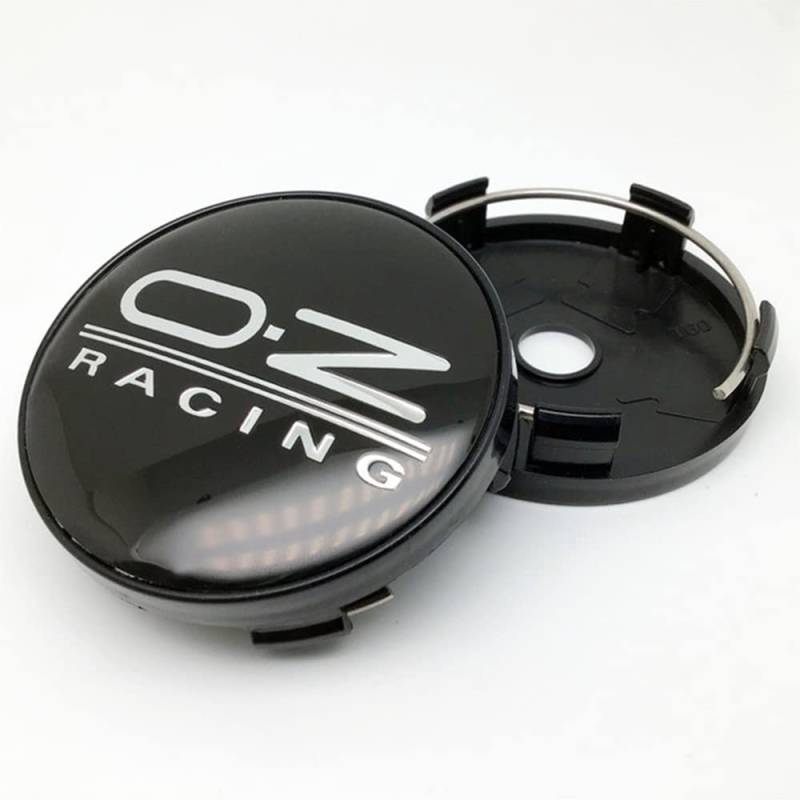 4 Stück Nabendeckel Radnabendeckel für OZ Racing 60mm, Radnabenkappen Radnabenabdeckung Wasserdicht Staubdicht Felgendeckel mit Logo,A-60mm von KUPK