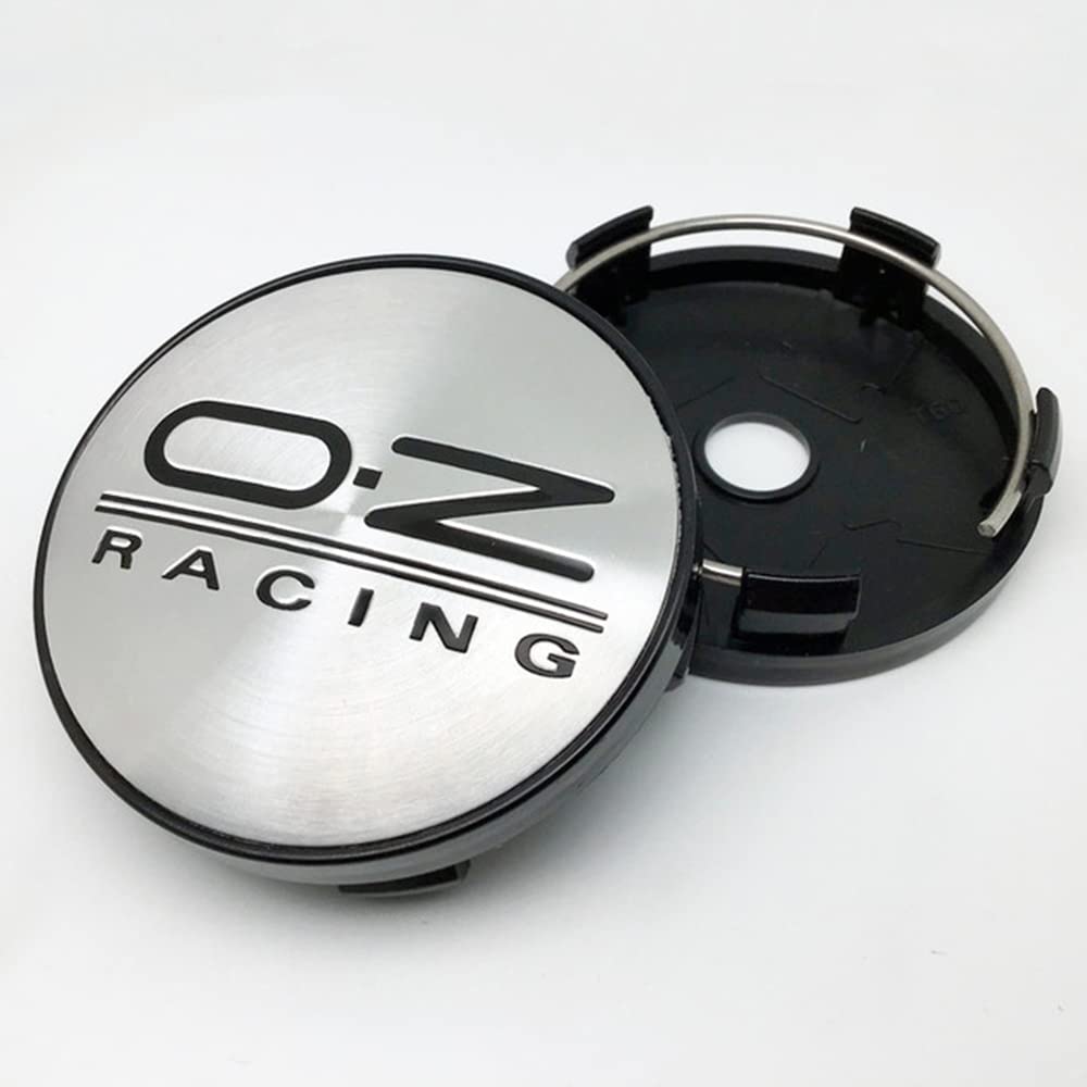 4 Stück Nabendeckel Radnabendeckel für OZ Racing 60mm, Radnabenkappen Radnabenabdeckung Wasserdicht Staubdicht Felgendeckel mit Logo,C-60mm von KUPK