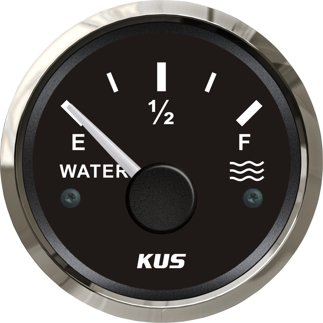 KUS Wasserstandsanzeige 0-190Ohm Mit Hintergrundbeleuchtung 12V/ 24 52MM (2") (Schwarz) von KUS