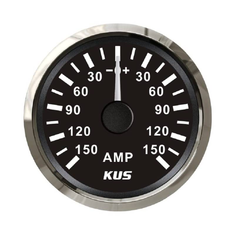 KUS wasserfest Ampere Gauge Amperemeter AMP Meter 150A mit aktuellen Sensor 52mm mit Hintergrundbeleuchtung von KUS
