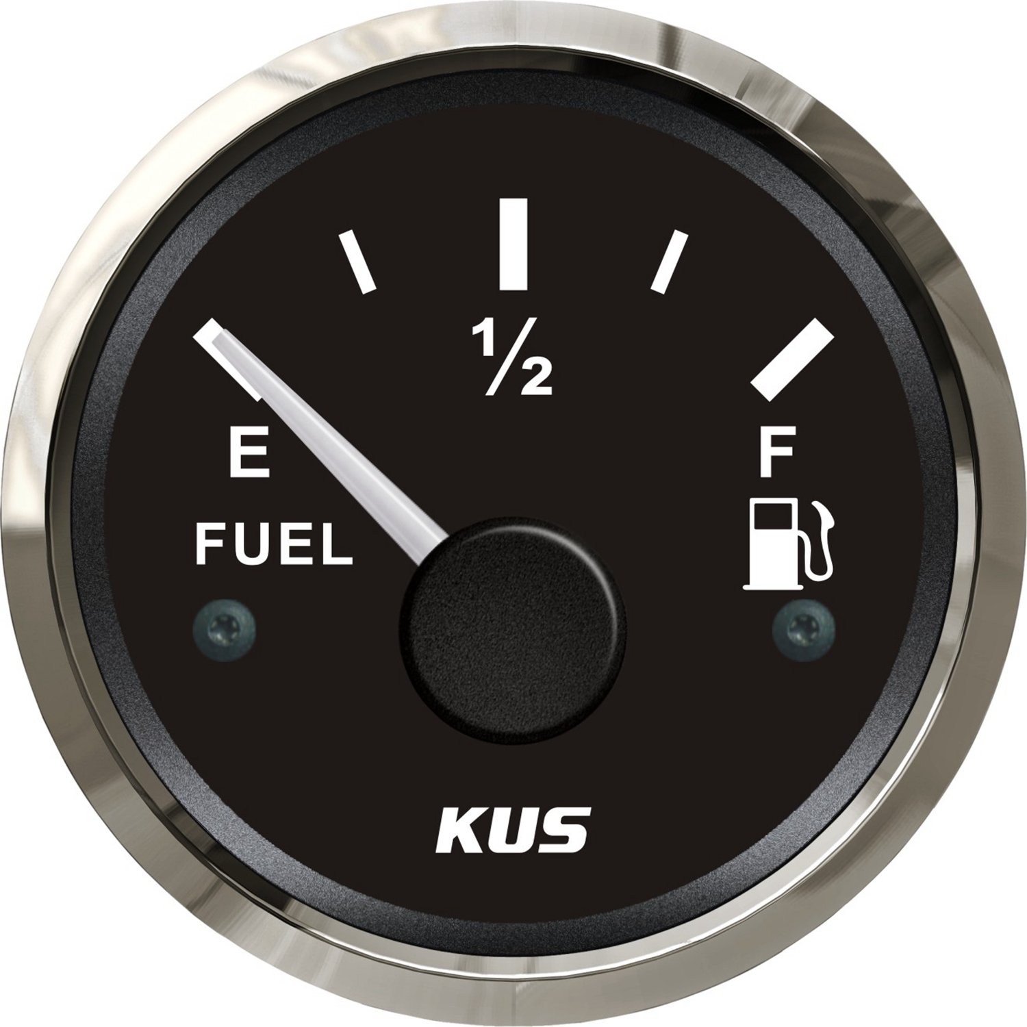 KUS1003: KUS Tankanzeige, schwarzes Display mit Edelstahl-Lünette, 0 – 190 Ohm KUS1003: KUS Tankanzeige, schwarzes Display mit Edelstahl-Lünette, 0 – 190 Ohm von KUS USA