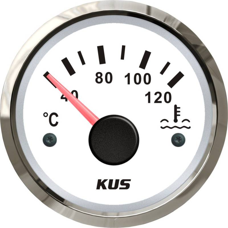 KUS1006: KUS Temperaturanzeige Kühlwasser, weisses Display mit Edelstahl-Lünette von KUS USA