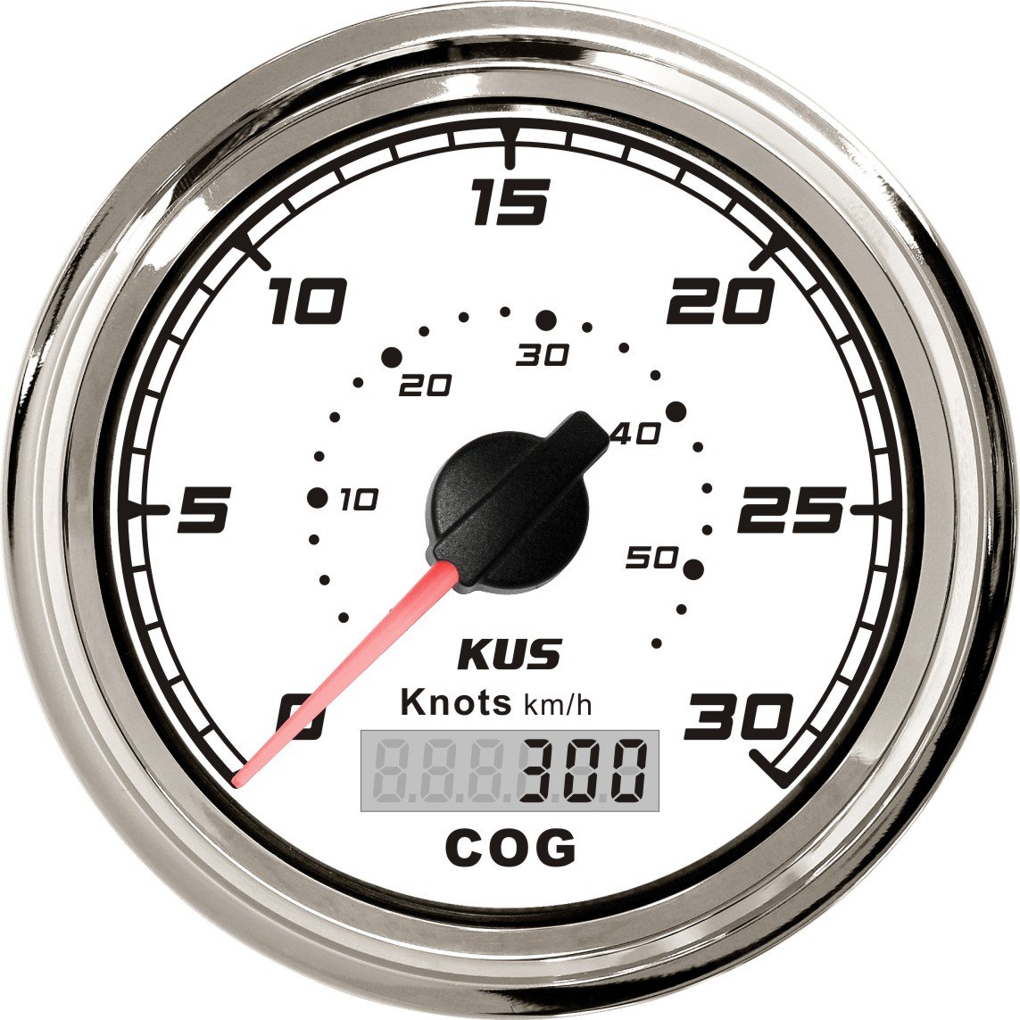 KUS GPS Tacho Kilometerzähler 30Knots Für Boot Yachten 85mm 12V/24V (Weiß) von KUS