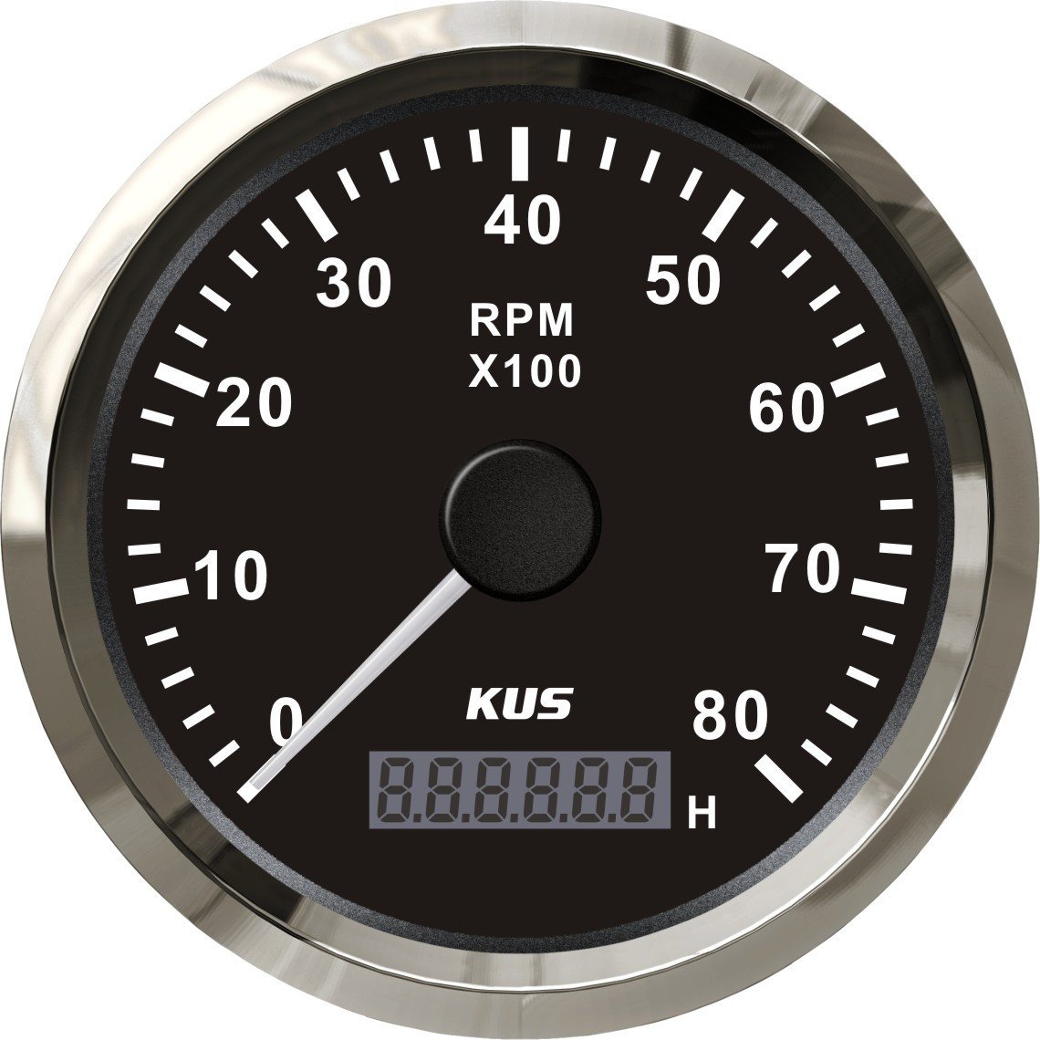 KUS Universal Tachoanzeige mit Stundenzähler 8000 U/min für 85mm 12V/24V Benzinmotor mit Hintergrundbeleuchtung (Schwarz) KUS Universal Tachoanzeige mit Stundenzähler 8000 U/min für 85mm 12V/24V Benzinmotor mit Hintergrundbeleuchtung (Schwarz) von KUS USA