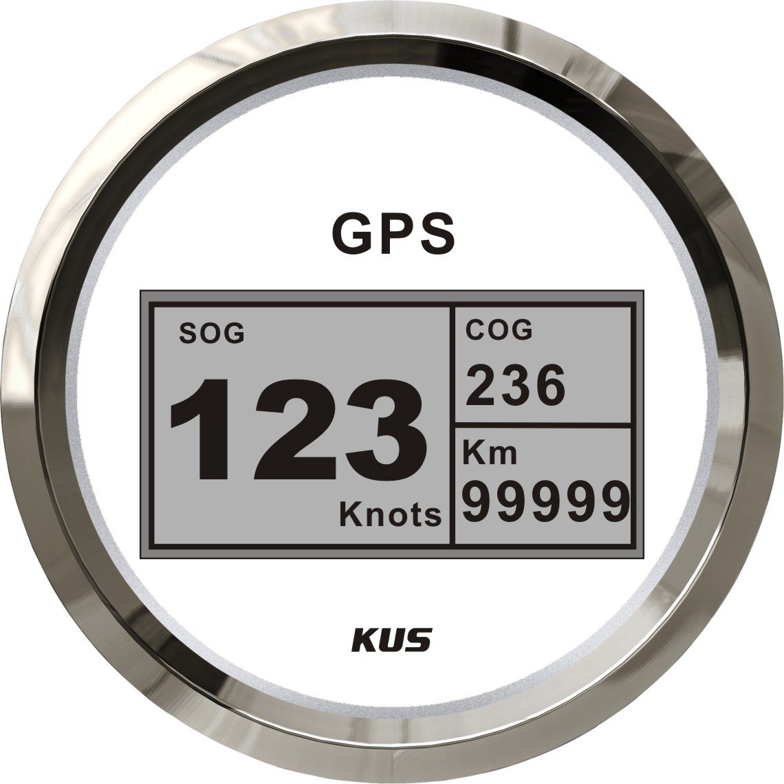 KUS Wasserdichter Geschwindigkeitsmesser, GPS, digital, mit Hintergrundbeleuchtung für Boot, Yacht, 85 mm, 9 – 32 V (weiß) KUS Wasserdichter Geschwindigkeitsmesser, GPS, digital, mit Hintergrundbeleuchtung für Boot, Yacht, 85 mm, 9 – 32 V (weiß) von KUS USA
