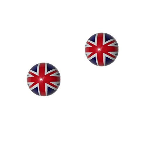 2er Set Ventilkappen - UK Flagge - rund - Für jedes Motorrad von KUSTOM66