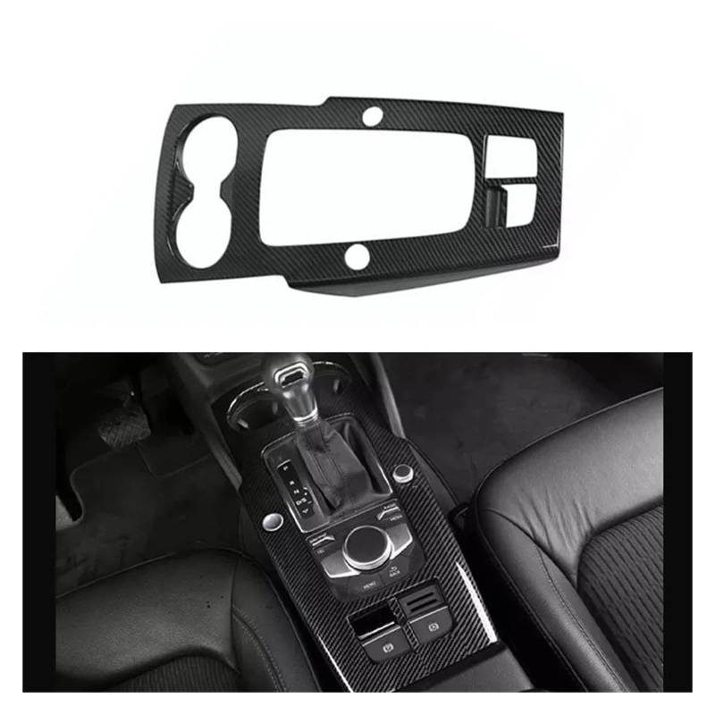 Auto Innendekoration Für A3 8V 2014 2015 2016 2017 2018 Auto Center Konsole Modifizierter Innenraum Carbon Fiber Trim Streifen Shift Header Shell Abdeckung Pull Griff Tür Interieur Dekor(Style B) von KUVIEZ