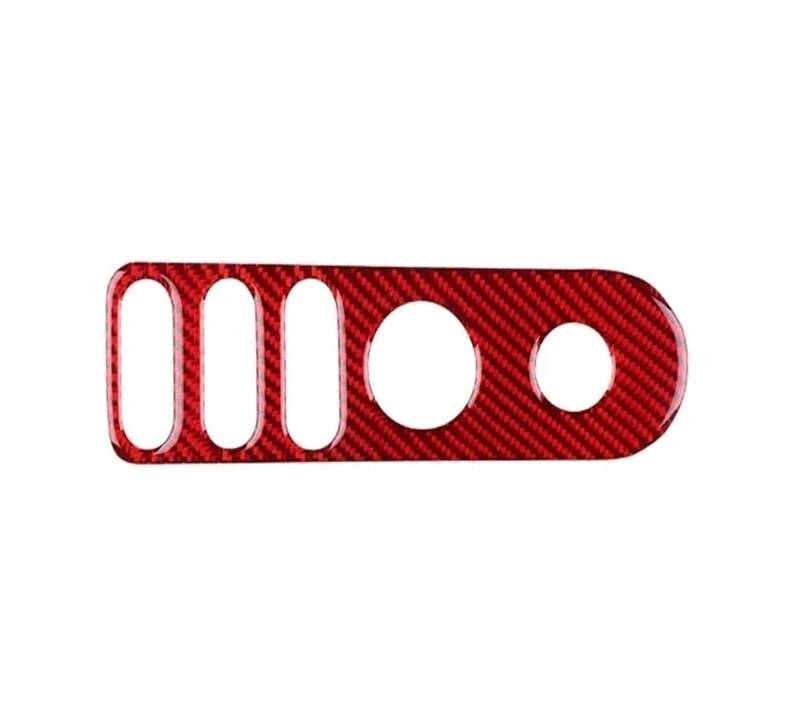 Auto Innendekoration Für Seat Für Leon MK2 Für Altea 2005 2006 2007 2008 2009 2010 2011 2012 LHD RHD Autotürschloss Gangschaltung Echter Weicher Carbonfaser-Aufkleber Interieur Dekor(Type B Red Carbon von KUVIEZ