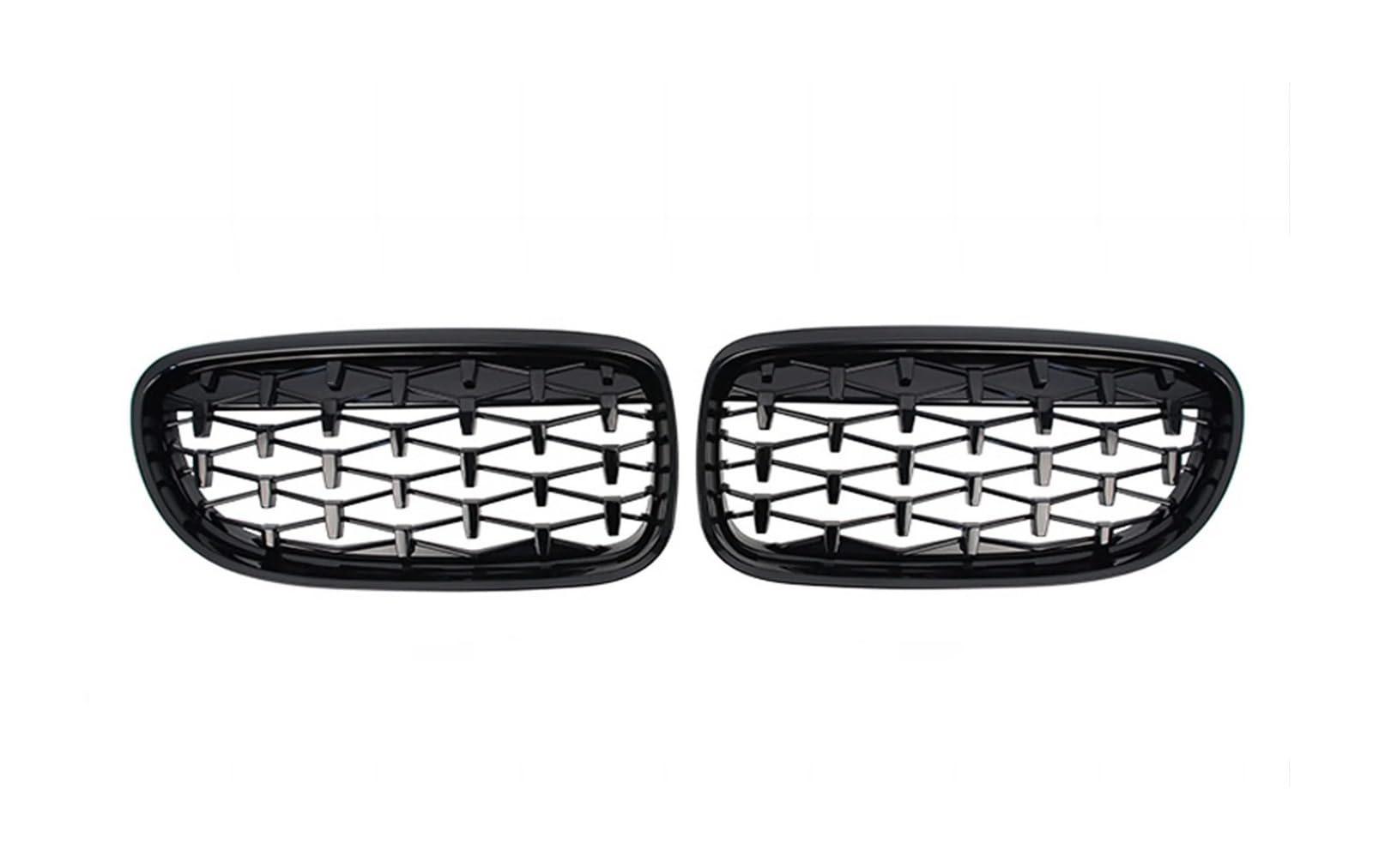 Auto Kühlergrill Auto Front Glanz Schwarz Grills Grille Sport Diamant Für E90 E91 Für Tuning 3 Serie Für LCI Für PreLCI 2005 2006 2007 2008 2009 2010 2012 Kühlergrill Grill(09-12 Black) von KUVIEZ