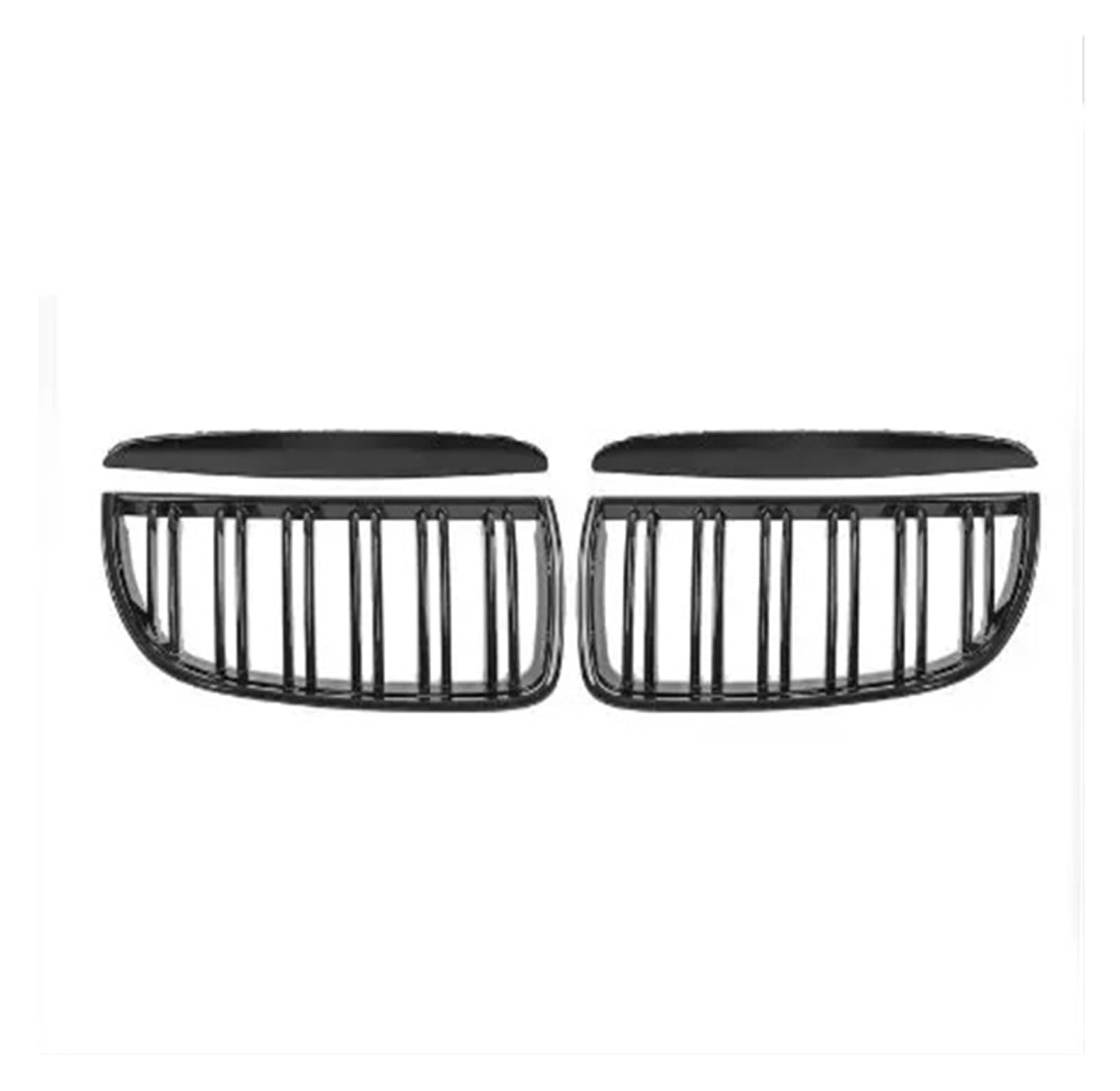 Auto Kühlergrill Auto-Frontstoßstangengrill Schwarzer Kühlergrill Abs Für 3er-Serie E90 E91 2005 2006 2007 2008 Kühlergrill Grill(Glossy Black) von KUVIEZ