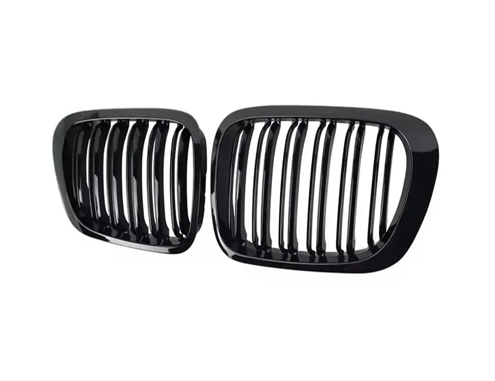 Auto Kühlergrill Für 3er E46 1998 1999 2000 2001 2/4 Türen 318i 320i 325i 330i Auto-Frontnierengrill, Glänzend Schwarz, Renngrill-Zubehör Kühlergrill Grill(4 Door Gloss Black) von KUVIEZ
