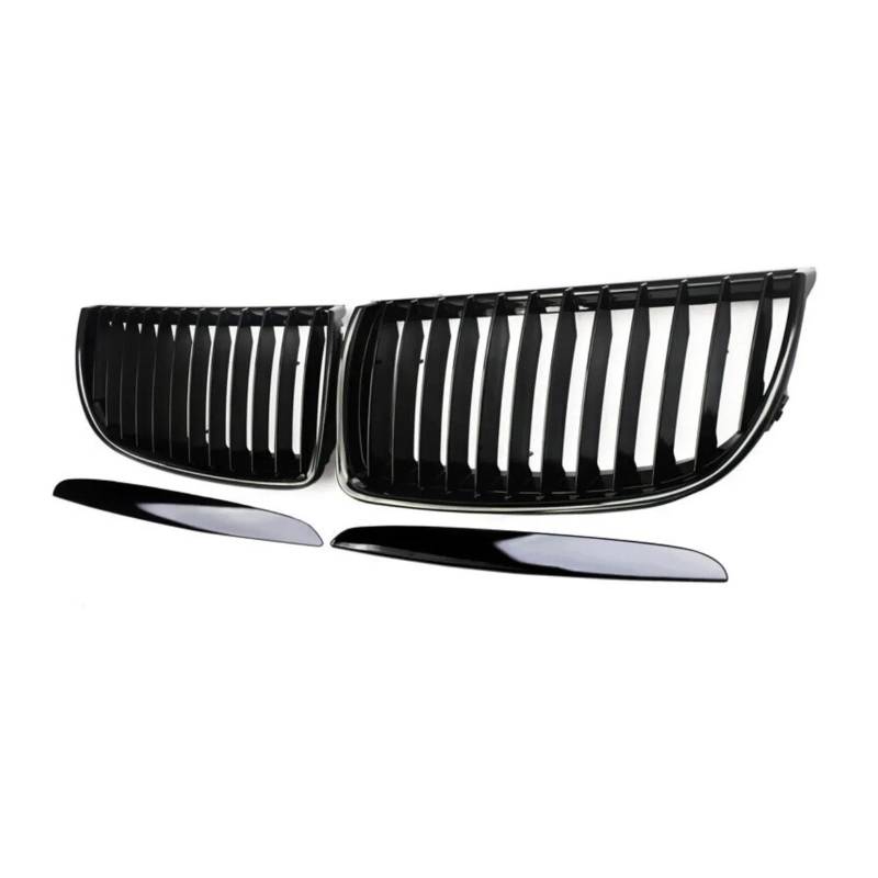 Auto Kühlergrill Für 3er E90 E91 Pre-Facelift 2005 2006 2007 2008 Auto-Frontnieren-Einzellamellengrill Racing Grills Racing Grill Glänzend Schwarz Kühlergrill Grill von KUVIEZ