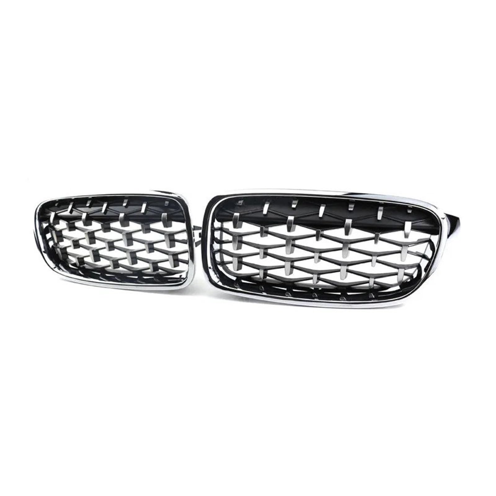 Auto Kühlergrill Für 3er F30 F31 F35 2011 2012 2013–2019 Frontstoßstange Nierengrill Doppellamellen Racing Sport Grille Autozubehör Kühlergrill Grill(Sliver) von KUVIEZ