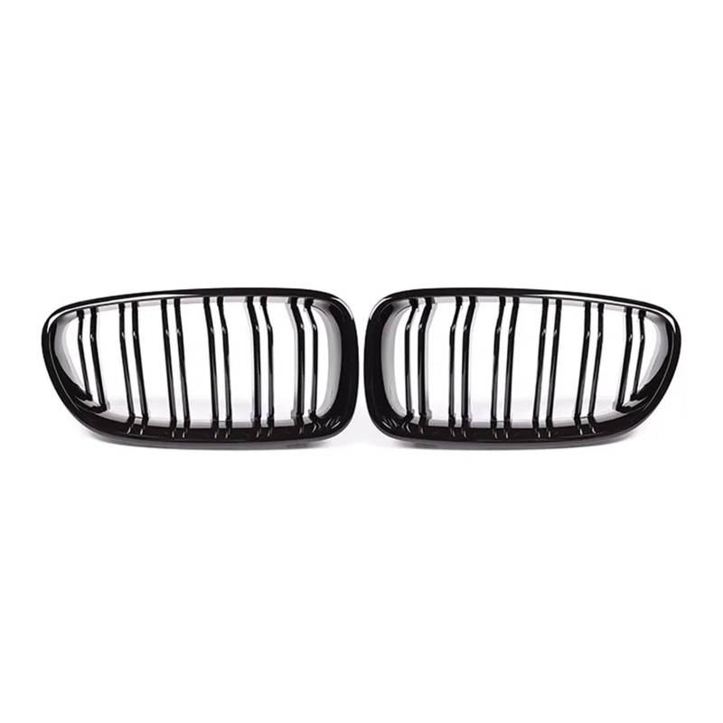 Auto Kühlergrill Für 5 Series F10 F11 F18 520d 530d 540i 2010-2017 Auto Glänzend Schwarz Nierengrill Dual Lamellen Racing Grill Ersatzteil Kühlergrill Grill von KUVIEZ