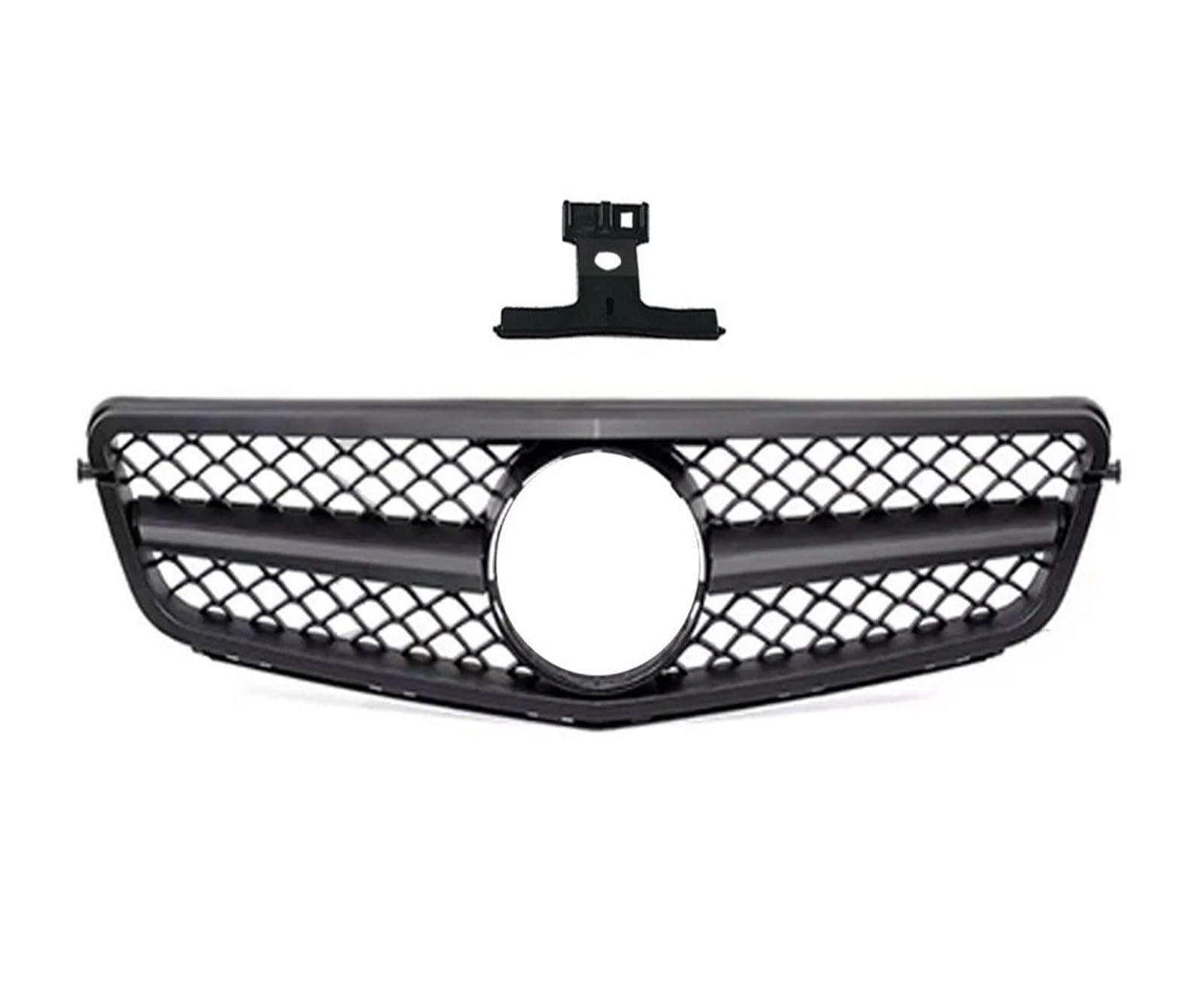Auto Kühlergrill Für Benz C Klasse W204 C43 2007 08 09 10 11 12 13 2014 Facelift Sport Fronthaube Grille Racing Stoßstange Grill Sport Für AMG Stil Refit Upgrade Kühlergrill Grill(Matt-schwarz) von KUVIEZ