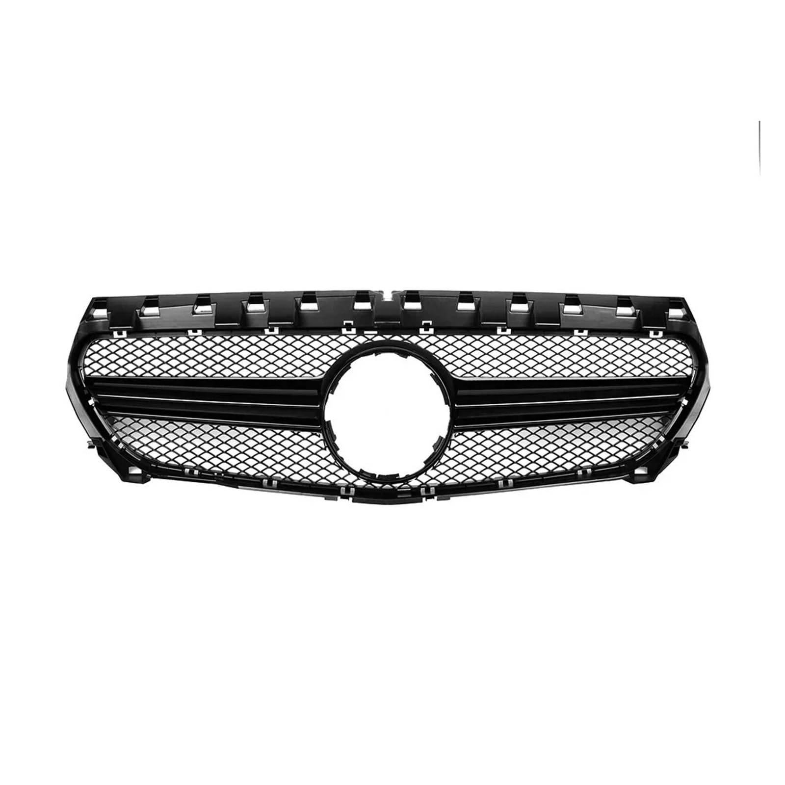 Auto Kühlergrill Für Benz Für CLA-Klasse W117 CLA180 CLA200 CLA250 CLA45 Für AMG 2013-2019 Schwarz Für GTR Stil Kühlergrill Chrom Diamanten Stoßstange Grille Kühlergrill Grill(A-Black) von KUVIEZ