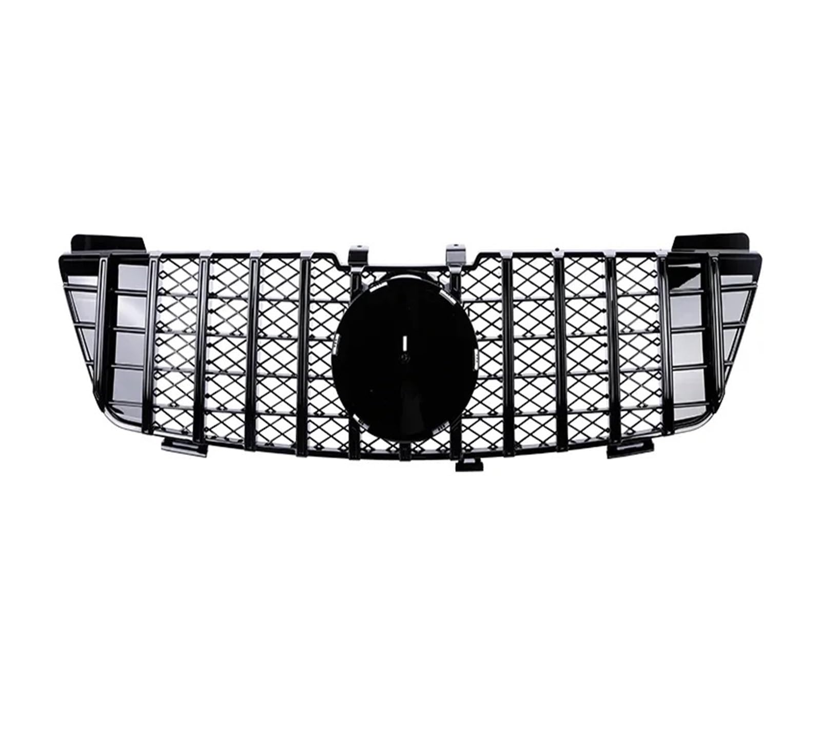 Auto Kühlergrill Für Benz Für ML Klasse W164 Kühlergrill Schwarz Silber Auto Vorderen Stoßfänger Für GT Stil Grill 320 350 430 550 2006 2007 2008 2009 2010 2011 Kühlergrill Grill(Black 06-08) von KUVIEZ