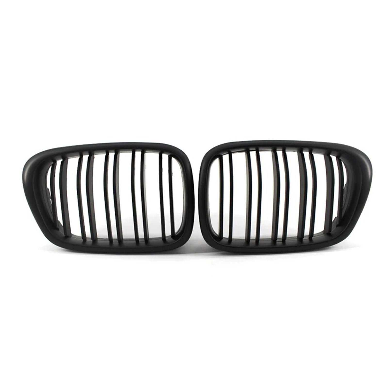 Auto Kühlergrill Für E39 5 Series 525 528 1999 2000 2001 2002 2003 Dual Line Car Front Hood Grill Nierengitter Racing Grill Gloss Black Grille Kühlergrill Grill(Matt-schwarz) von KUVIEZ