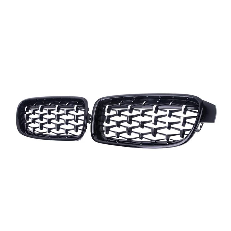 Auto Kühlergrill Für F30 F31 F35 3 Serie 320 323 325 330i 2013 14 15 16 17 18 2019 Auto Front Niere Stoßstange Grill Gitter Diamant Stil Racing Grills Grille Kühlergrill Grill(Silver and Black) von KUVIEZ