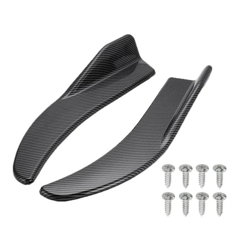 Auto Spoilerlippe 1 Paar Universal-Auto-Seitenschweller Auto-Stoßfänger-Spoiler Vorne Und Hinten Anti-Kollision Auto-Frontspoiler(Kohlefaser) von KUVIEZ