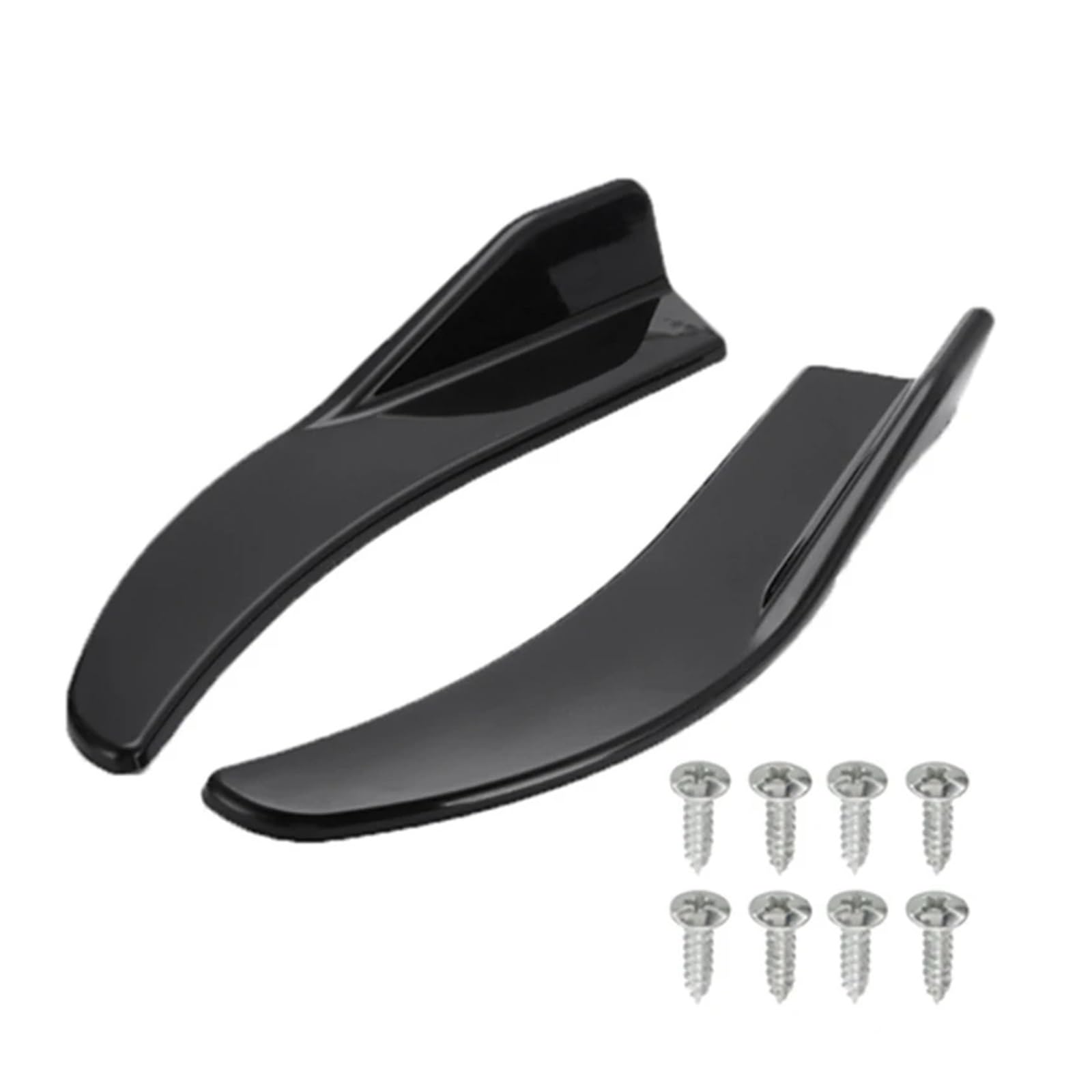 Auto Spoilerlippe 1 Paar Universal-Auto-Seitenschweller Auto-Stoßfänger-Spoiler Vorne Und Hinten Anti-Kollision Auto-Frontspoiler(Schwarz) von KUVIEZ