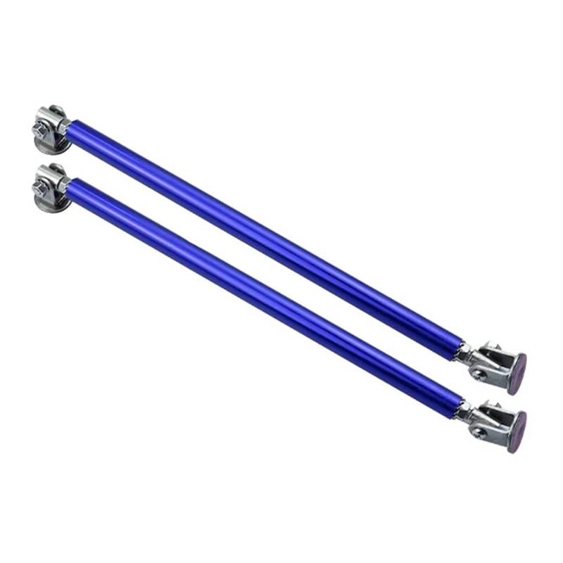 Auto Spoilerlippe 200mm Universal Auto Splitter Stangen Racing Einstellbare Edelstahl Front Stoßstange Lip Unterstützung Tie Bar Kit Sparen Bohren Loch Auto-Frontspoiler(2pc 20cm Blue) von KUVIEZ