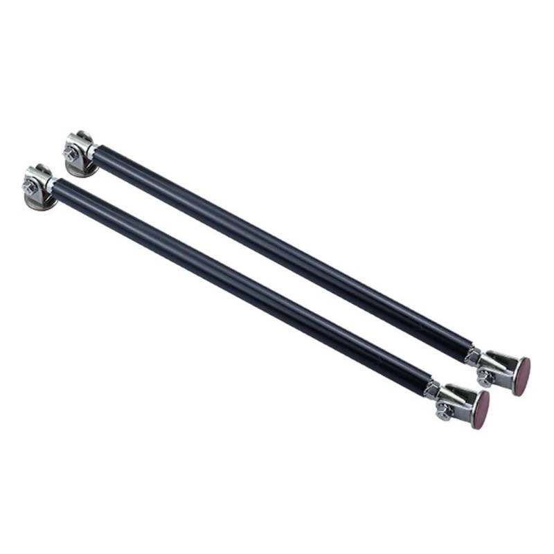 Auto Spoilerlippe 200mm Universal Auto Splitter Stangen Racing Einstellbare Edelstahl Frontschürze Lippe Stahl Unterstützung Krawatte Bar Kit Sparen Bohren Loch Auto-Frontspoiler(2pc 20cm Black) von KUVIEZ