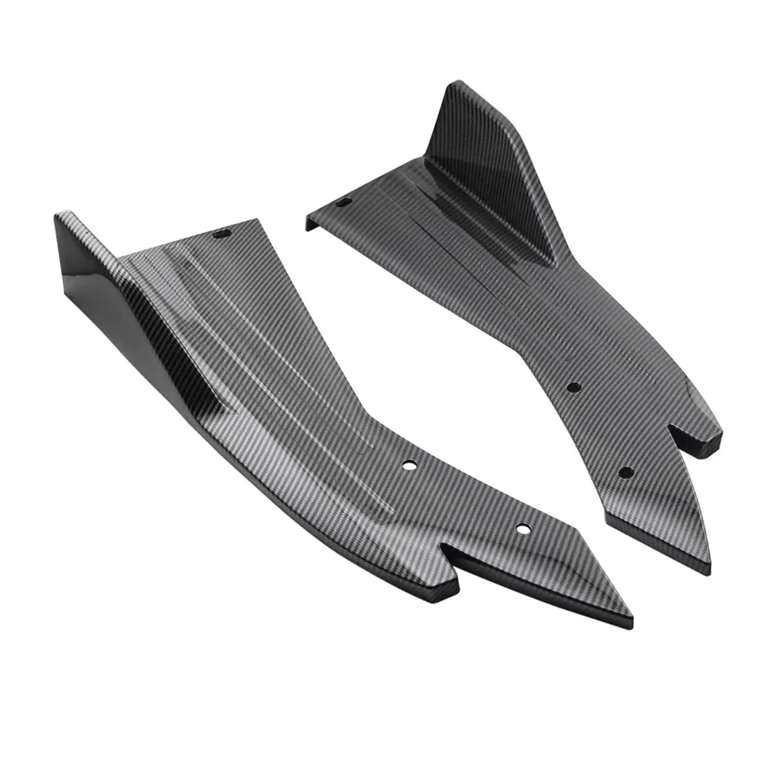 Auto Spoilerlippe 2PCS Für Subaru Für Impreza Für WRX Für STI Für BRZ Für Legacy Hintere Stoßstange Lip Diffusor Splitter Canard Protector Front Spoiler Body Kit Auto-Frontspoiler(Kohlefaser) von KUVIEZ