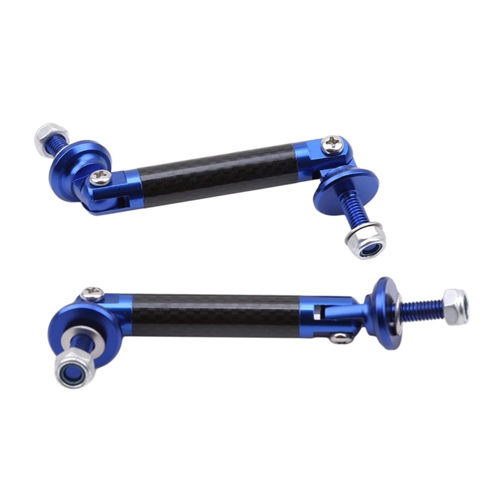 Auto Spoilerlippe 2PCS Universal Racing Auto Vorne Hinten Lip Splitter Spoiler Unterstützung Bar Kit Pull Strut Stange Einstellbar 13,5 cm Schwarz Rot Silv. Auto-Frontspoiler(A) von KUVIEZ