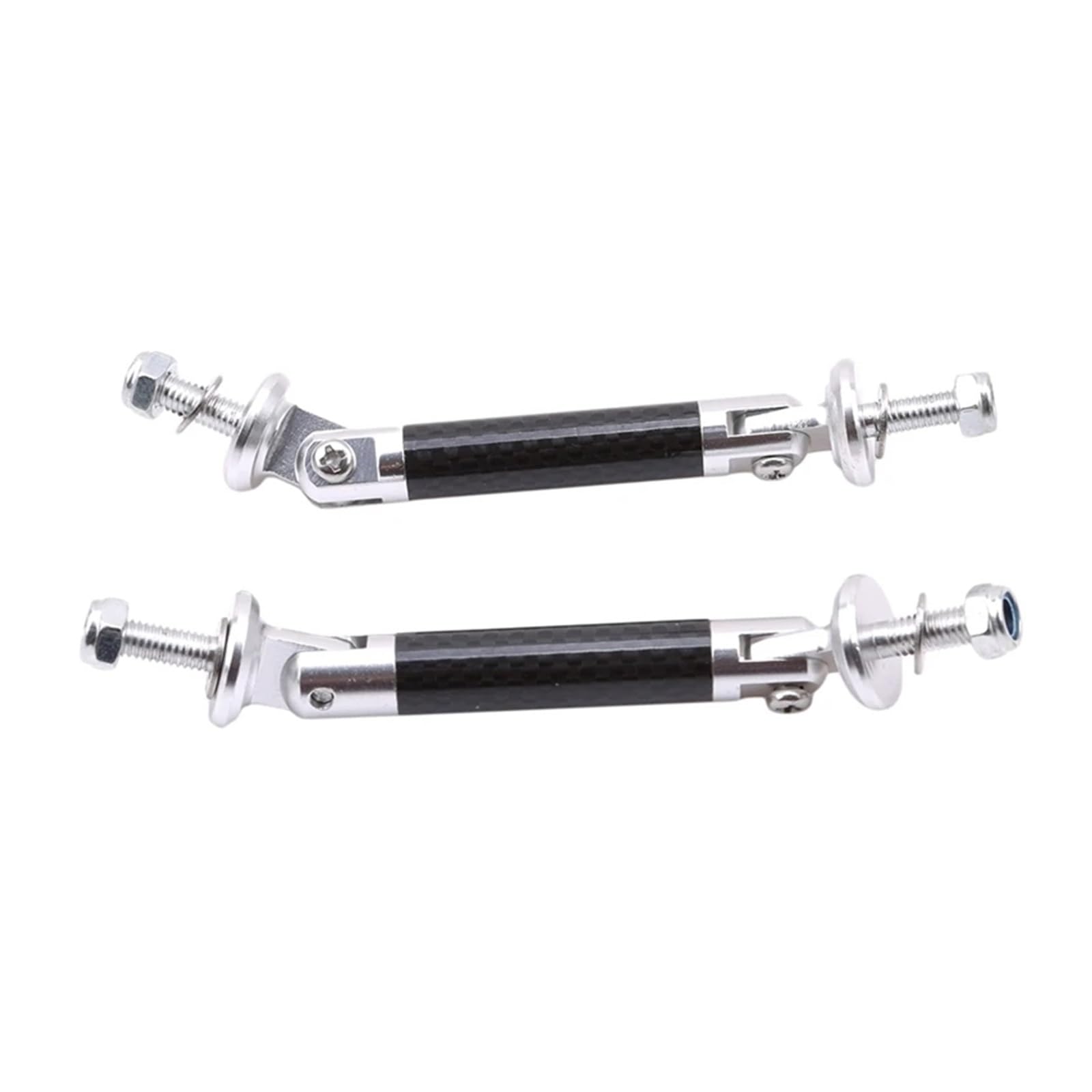 Auto Spoilerlippe 2PCS Universal Racing Auto Vorne Hinten Lip Splitter Spoiler Unterstützung Bar Kit Pull Strut Stange Einstellbar 13,5 cm Schwarz Rot Silv. Auto-Frontspoiler(D) von KUVIEZ