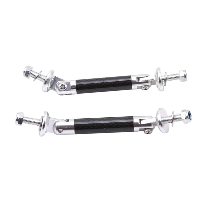 Auto Spoilerlippe 2PCS Universal Racing Auto Vorne Hinten Lip Splitter Spoiler Unterstützung Bar Kit Pull Strut Stange Einstellbar 13,5 cm Schwarz Rot Silv. Auto-Frontspoiler(D) von KUVIEZ
