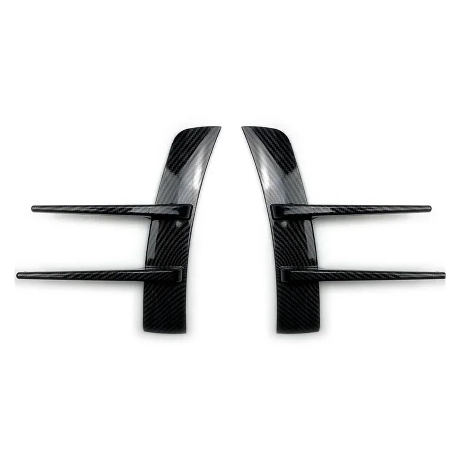 Auto Spoilerlippe 2Pcs Auto Zubehör Auto Vorne Stoßstange Hinten Seite Air Vent Splitter Spoiler Canard Auto Seite Vent Trim Spoiler Canards Splitter Auto-Frontspoiler(Carbon 2Pcs) von KUVIEZ