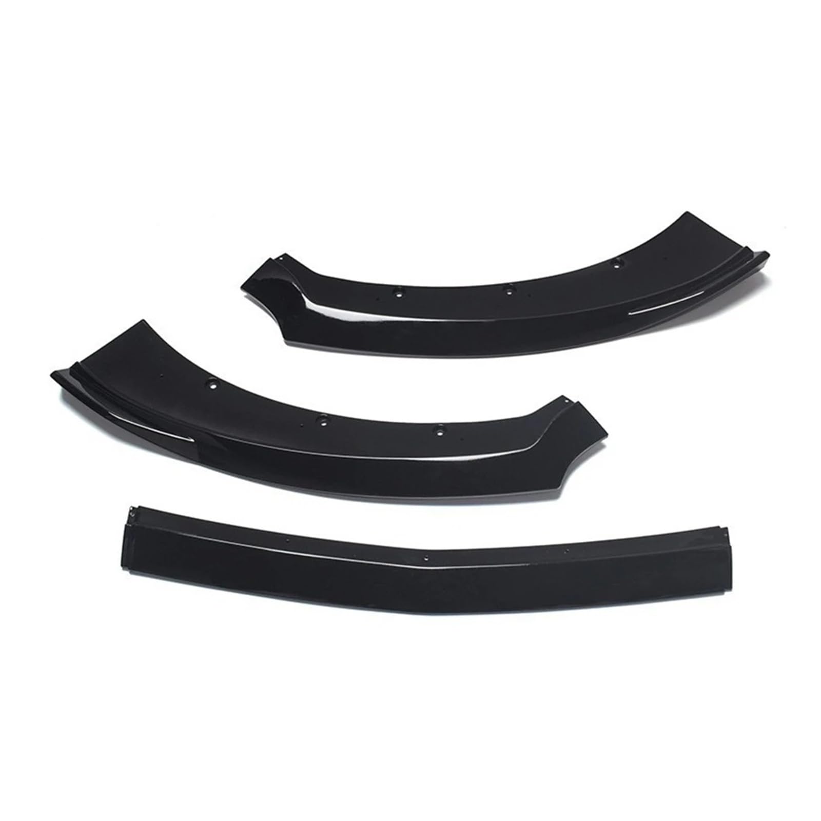 Auto Spoilerlippe 3Pcs Für Ford Für Mustang 2015 2016 2017 Auto Front Stoßstange Splitter Lip Spoiler Splitter Deflektor Lippen Abdeckung Trim Körper Kit Auto-Frontspoiler(Glossy Black) von KUVIEZ