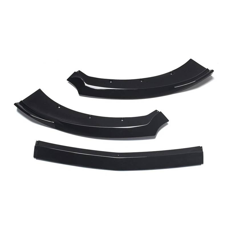 Auto Spoilerlippe 3Pcs Für Ford Für Mustang 2015 2016 2017 Auto Front Stoßstange Splitter Lip Spoiler Splitter Deflektor Lippen Abdeckung Trim Körper Kit Auto-Frontspoiler(Glossy Black) von KUVIEZ