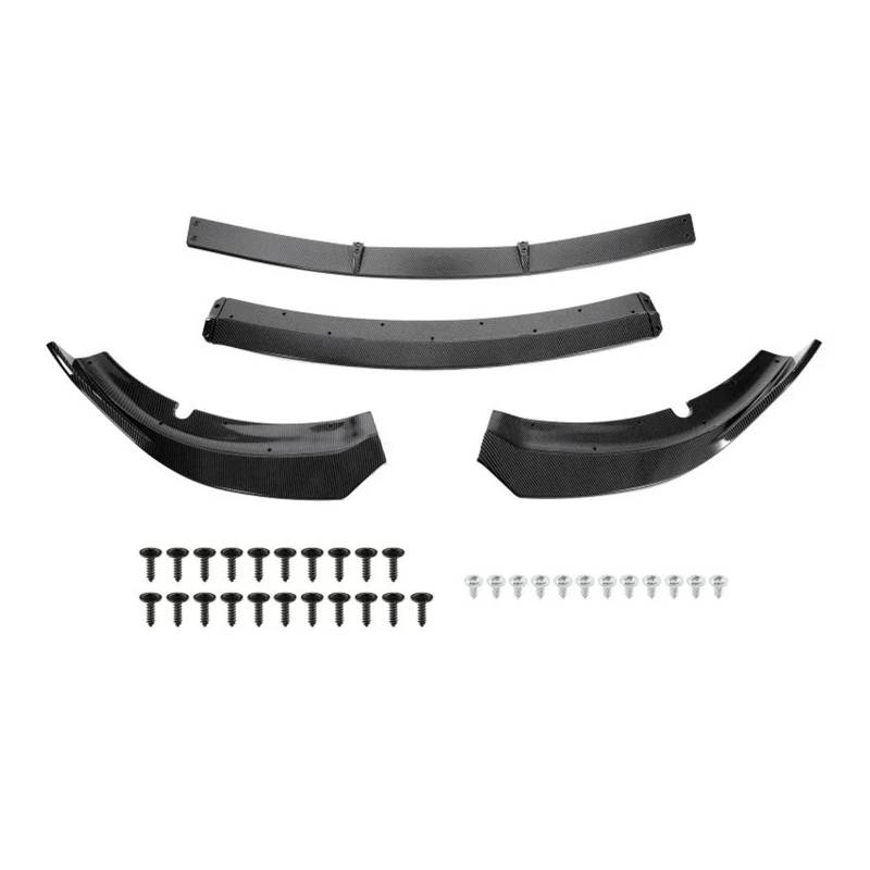 Auto Spoilerlippe 4 Stücke Für Dodge Für Ladegerät Für SRT 2015 2016 2017 2018 2019 2020 Auto Vorderen Stoßfänger Lip Spoiler Splitter Körper Kit Auto-Frontspoiler(Kohlefaser) von KUVIEZ