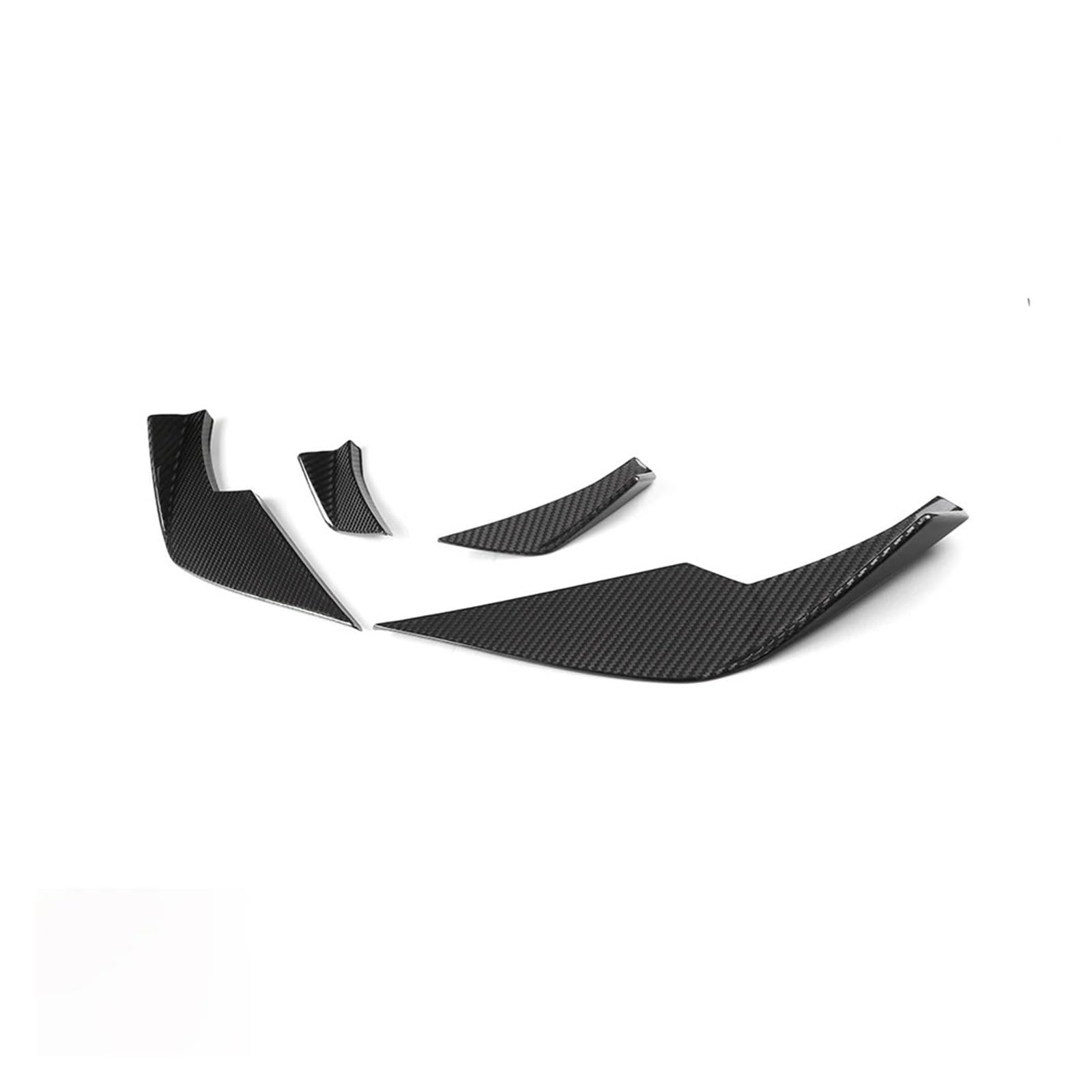 Auto Spoilerlippe 4PCS Für G80 Für M3 Für M4 G82 G83 Front Stoßstange Splitter Canard Dry Carbon Canards Diffusor Spoiler Körper Kit Seite Fin Klappen Auto-Frontspoiler von KUVIEZ