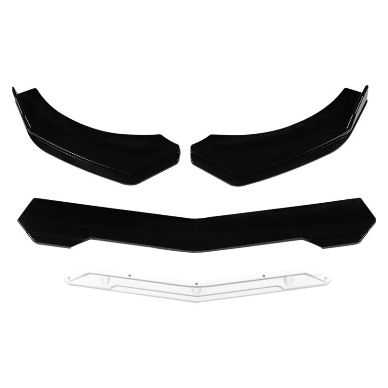 Auto Spoilerlippe 5 Teile/Satz Universal Auto Vorderen Stoßfänger Lippe Kinn Spoiler Splitter Diffusor Körper Kit Schwarz Carbon Druck Außen Zubehör Teile Auto-Frontspoiler(Weiß) von KUVIEZ