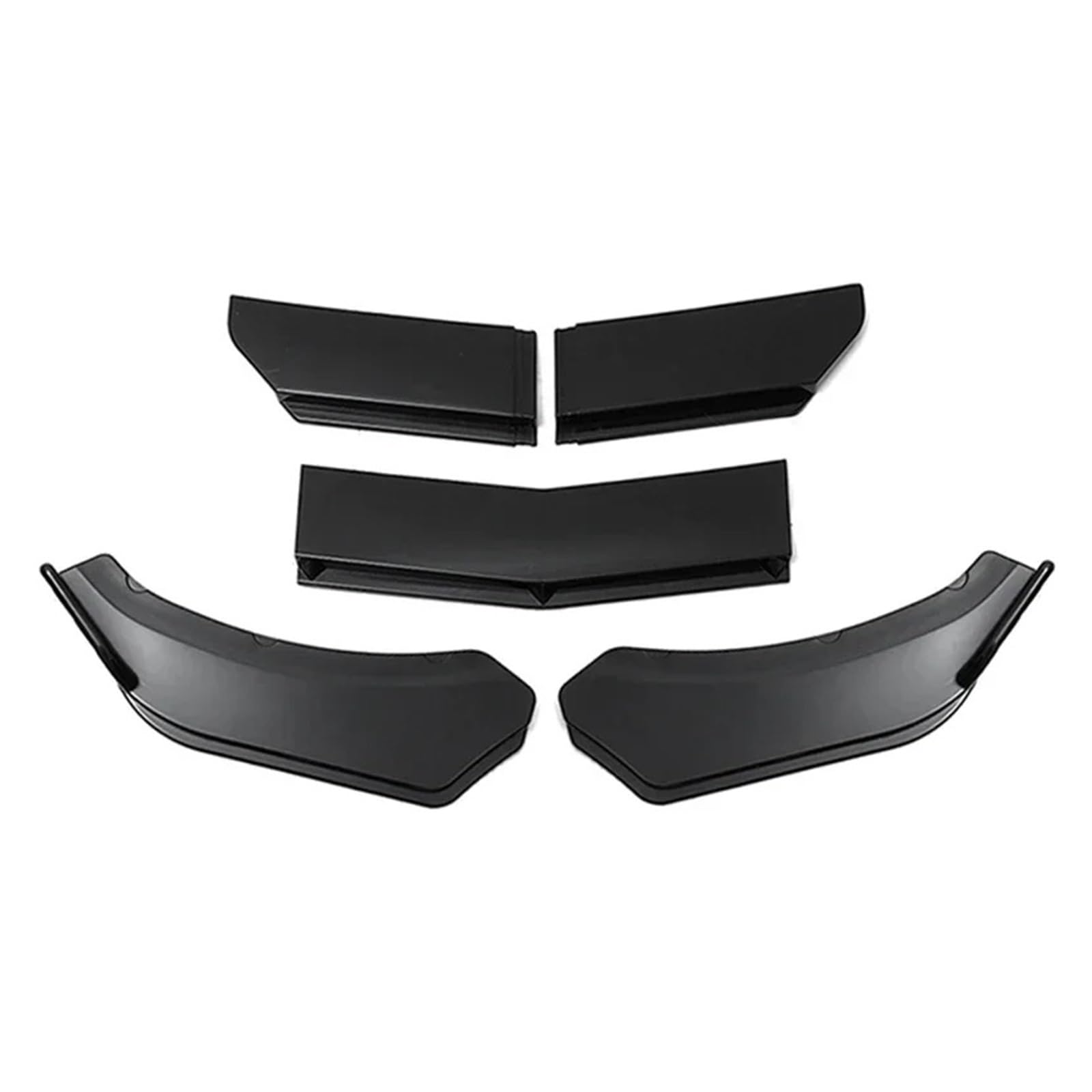 Auto Spoilerlippe 5-teiliges Universal-Auto-Frontspoiler-Auto-Frontstoßstangen-Separator-Stoßstangen-Lippenkörper-Kit Entenlippen-Separator Auto-Frontspoiler(5Pcs Bright Black1) von KUVIEZ