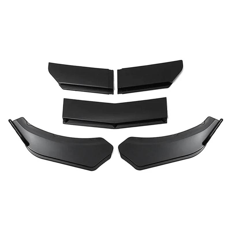 Auto Spoilerlippe 5-teiliges Universal-Auto-Frontspoiler-Auto-Frontstoßstangen-Separator-Stoßstangen-Lippenkörper-Kit Entenlippen-Separator Auto-Frontspoiler(5Pcs Bright Black1) von KUVIEZ