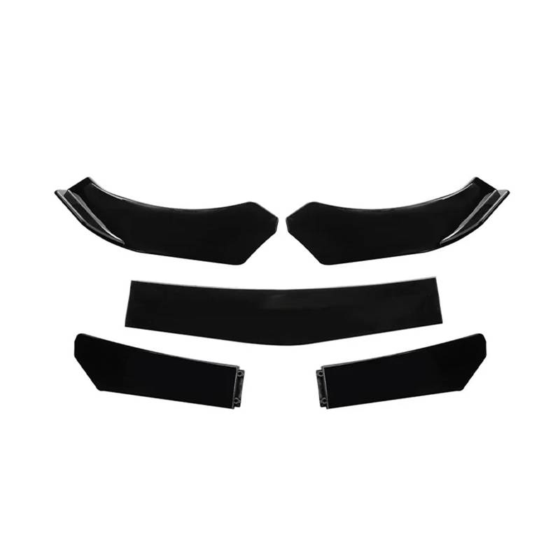 Auto Spoilerlippe 5-teiliges Universal-Auto-Frontstoßstangen-Trennelement, Stoßstangen-Lippenkörper-Set, Enten-Lippentrenner Auto-Frontspoiler(5Pcs Bright Black) von KUVIEZ