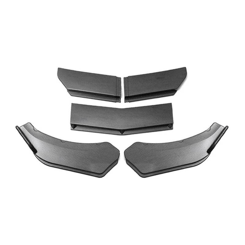 Auto Spoilerlippe 5-teiliges Universal-Auto-Frontstoßstangen-Trennelement, Stoßstangen-Lippenkörper-Set, Enten-Lippentrenner Auto-Frontspoiler(5Pcs Carbon Fiber2) von KUVIEZ