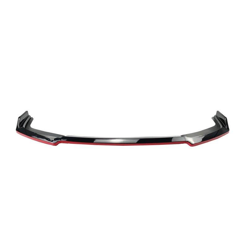 Auto Spoilerlippe 5PCS Für Civic 10th FK7 Fließheck SI 2016-2021 2 & 4 Tür Auto Vorderen Stoßfänger Lippe R Stil Spoiler Splitter Glänzend Schwarz Auto-Frontspoiler(Black Red) von KUVIEZ