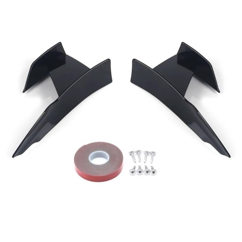 Auto Spoilerlippe 6 Stücke Für F80 Für M3 Für F82 Für M4 Carbon Faser Oder Helle Schwarz Auto Styling Zubehör Front Stoßstange Seite Dekoration Auto-Frontspoiler(Brilliant Black) von KUVIEZ