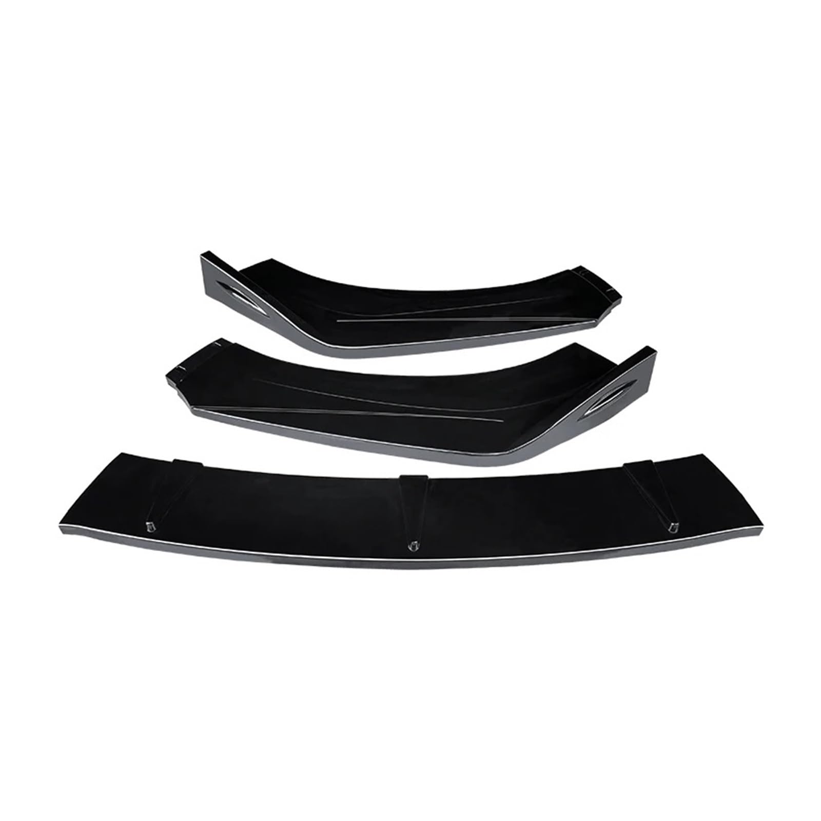 Auto Spoilerlippe Auto Front Stoßstange Splitter Lip Kit Spoiler Diffusor Deflektor Auto Carbon Faser Für 7Generation Für Accord 2003 2004 2005 2007 Auto-Frontspoiler(Gloss Black) von KUVIEZ