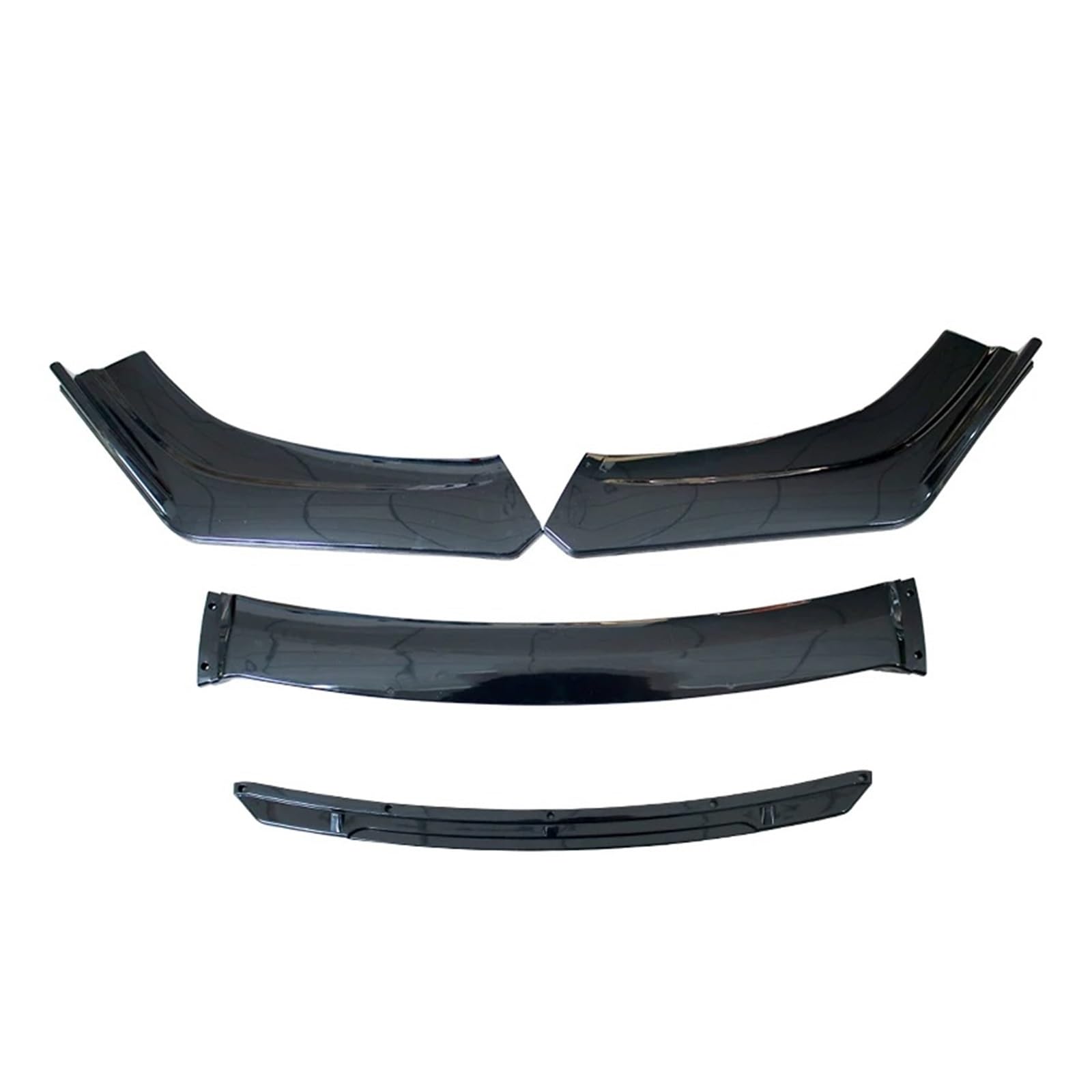 Auto Spoilerlippe Auto Frontschürze Lip Universal Body Kit Spoiler Splitter Diffusor Rot Schwarz Blau Canard Splitter ABS Kunststoff Auto Modifikation Auto-Frontspoiler(A-Black) von KUVIEZ