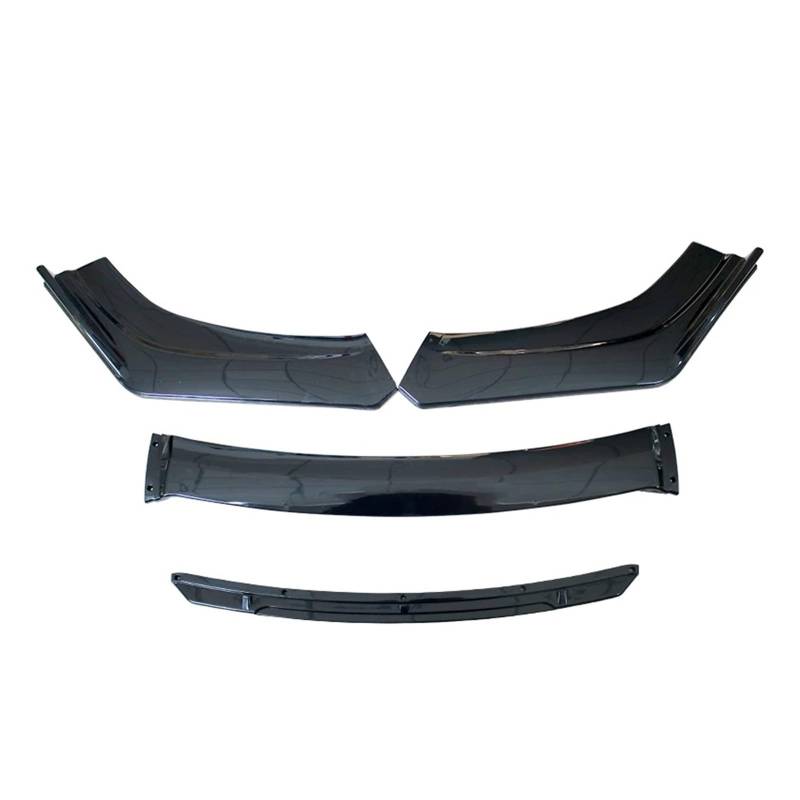 Auto Spoilerlippe Auto Frontschürze Lip Universal Body Kit Spoiler Splitter Diffusor Rot Schwarz Blau Canard Splitter ABS Kunststoff Auto Modifikation Auto-Frontspoiler(A-Black) von KUVIEZ