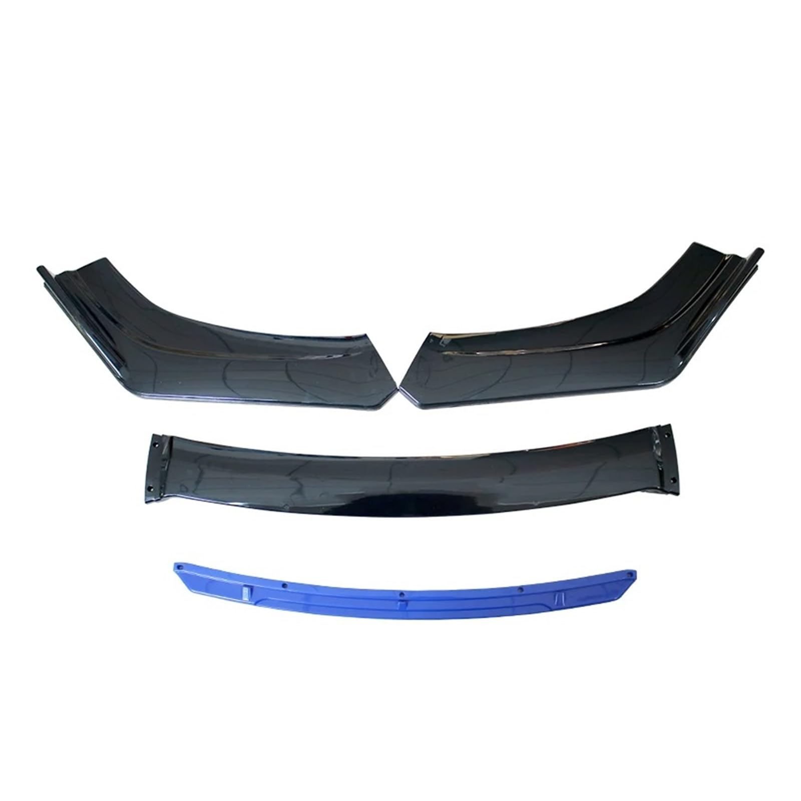 Auto Spoilerlippe Auto Frontschürze Lip Universal Body Kit Spoiler Splitter Diffusor Rot Schwarz Blau Canard Splitter ABS Kunststoff Auto Modifikation Auto-Frontspoiler(A-Blue) von KUVIEZ