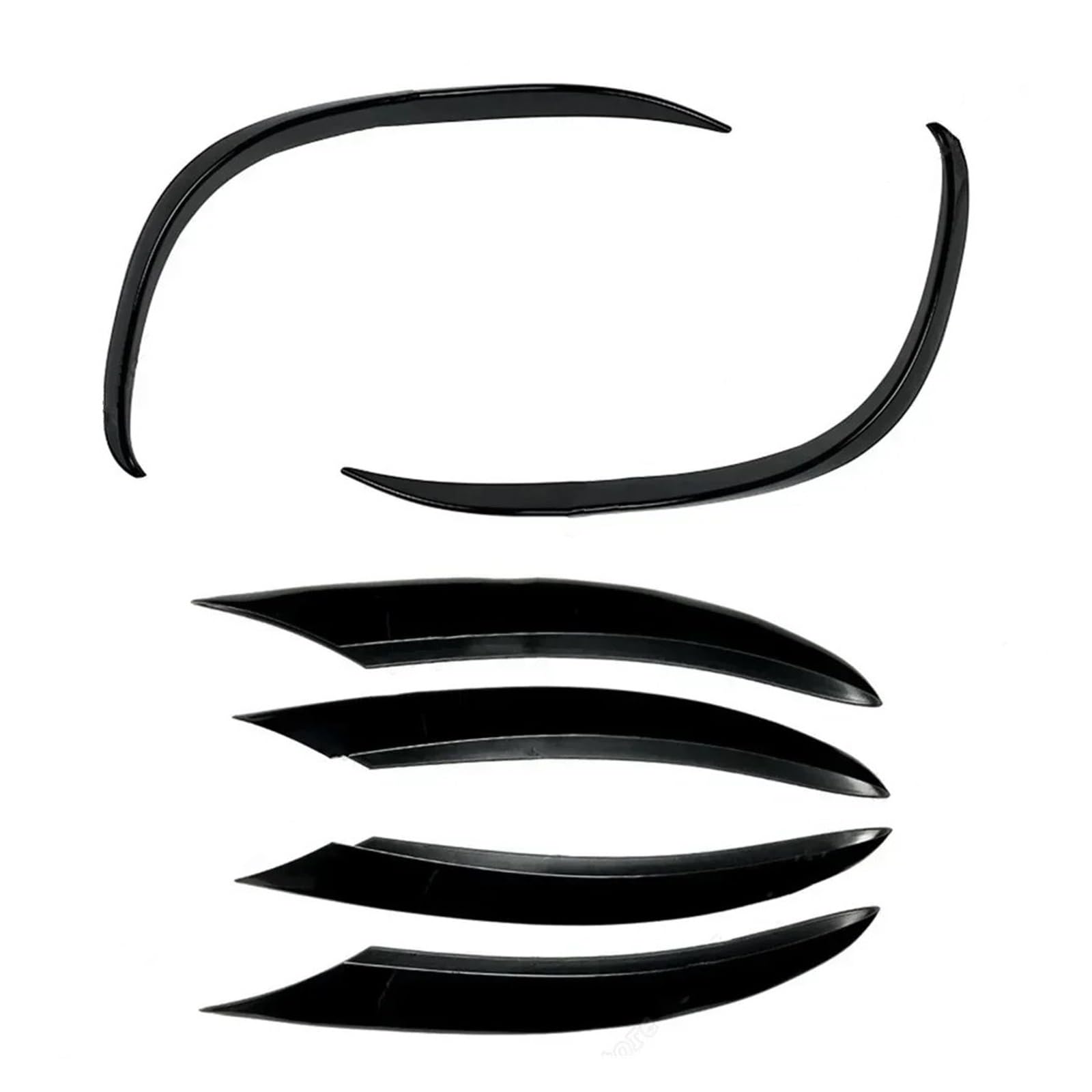 Auto Spoilerlippe Frontschürze Spoiler Splitter Lufteinlass Grille Trim Abdeckung Für Benz C Klasse W205 S205 A205 C205 C200 C220d C300 2018 2019 2020 2021 Auto-Frontspoiler(6pcs Gloss Black) von KUVIEZ