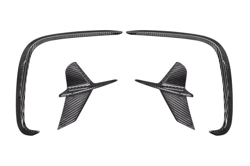 Auto Spoilerlippe Für 8 Serie Für Coupe Für Cabrio Für GC G14 G15 G16 Dry Carbon Fiber Front Lip Bumper Spoiler Hinten Stoßstange Diffusor Splitter Auto-Frontspoiler(4PCS 1 Set) von KUVIEZ